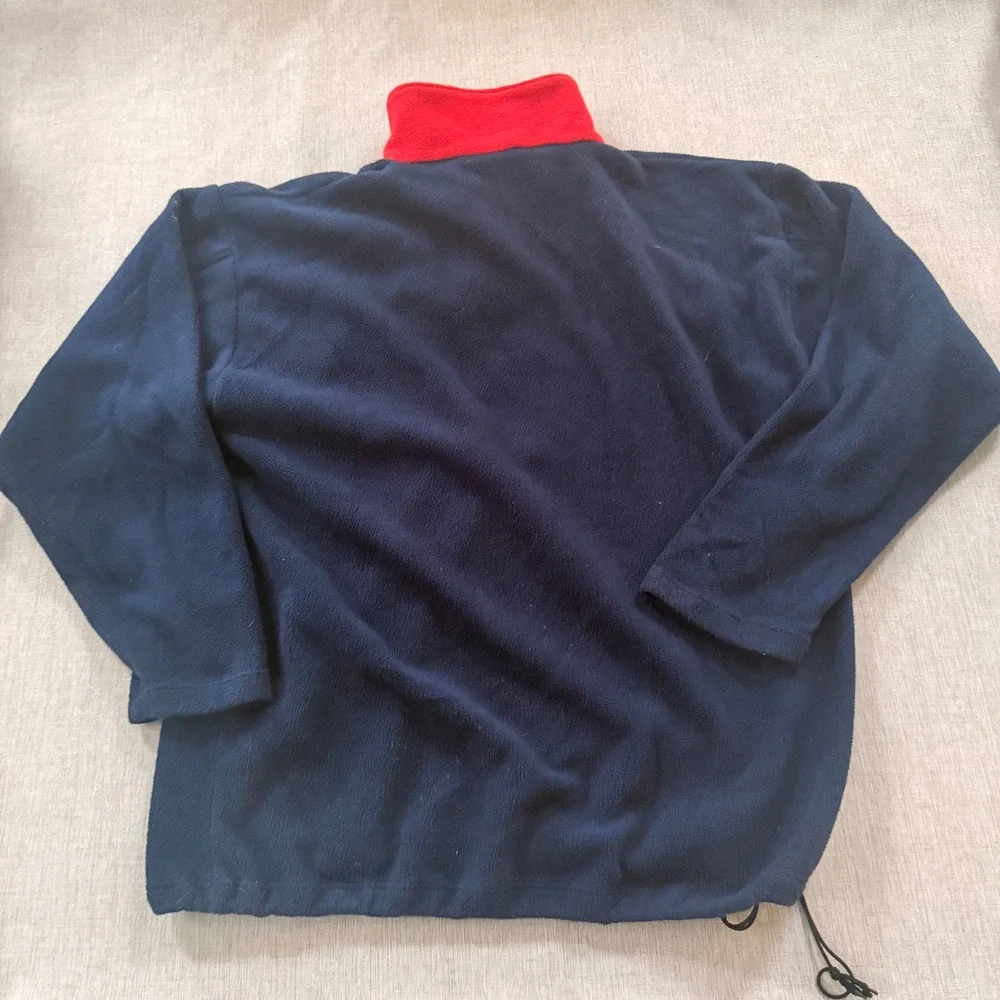 University of Cambridge Fleece Quarter Zip men's XXL Colorblock made in UK